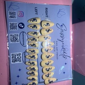 Sassy Nails Yellow Press-On Nails